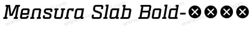 Mensura Slab Bold字体转换